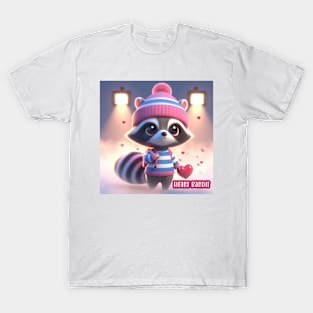 Cute Raccoon - Heart Thief T-Shirt